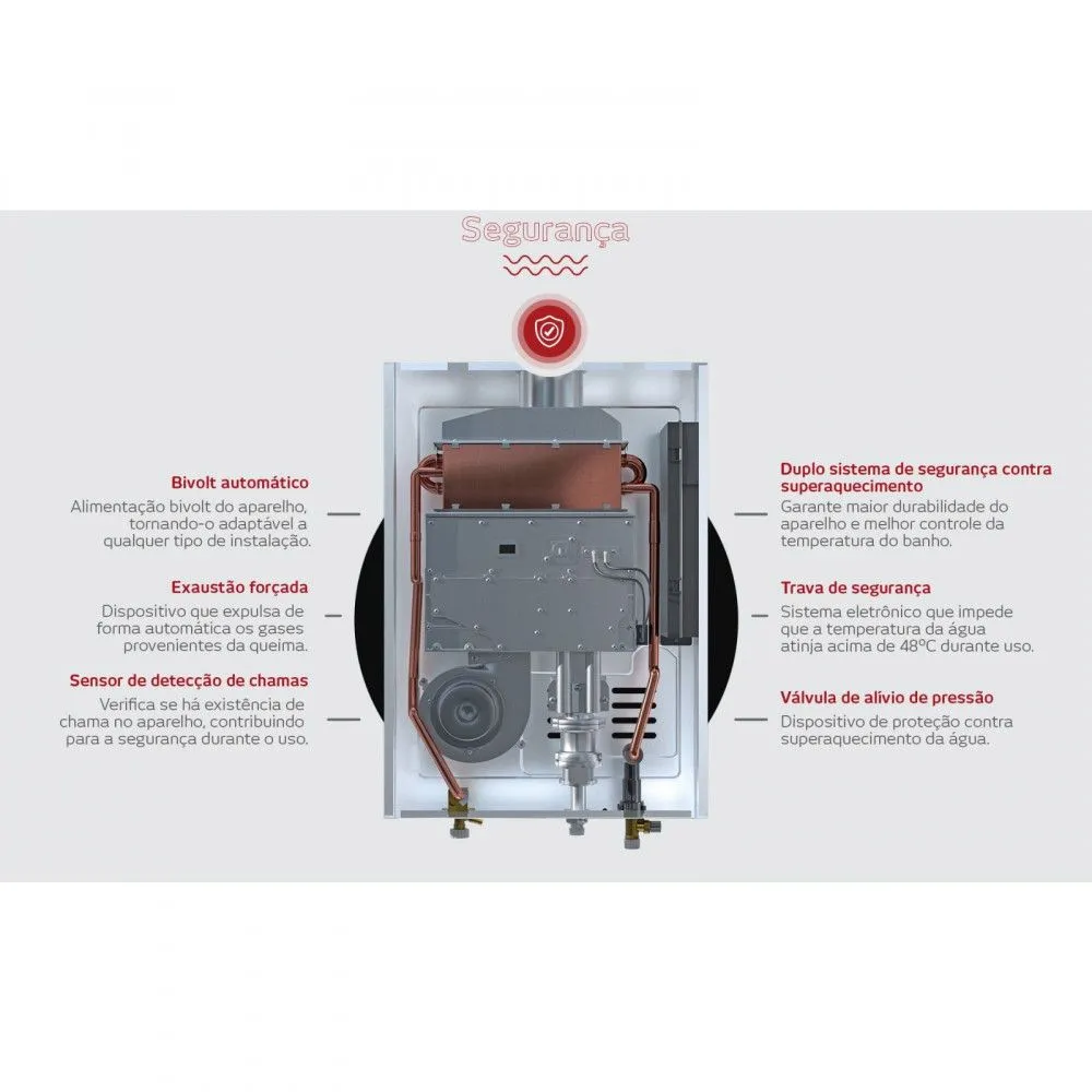 Aquecedor A Gás Glp Premium GWE-26LT Heliotek