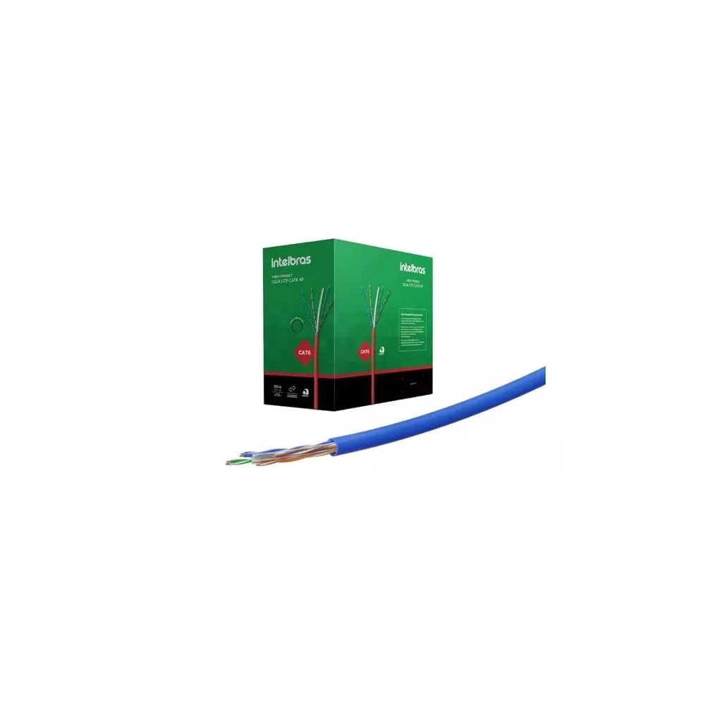 Cabo UTP 4P Giga cat6e Azul Intelbras 305Mts