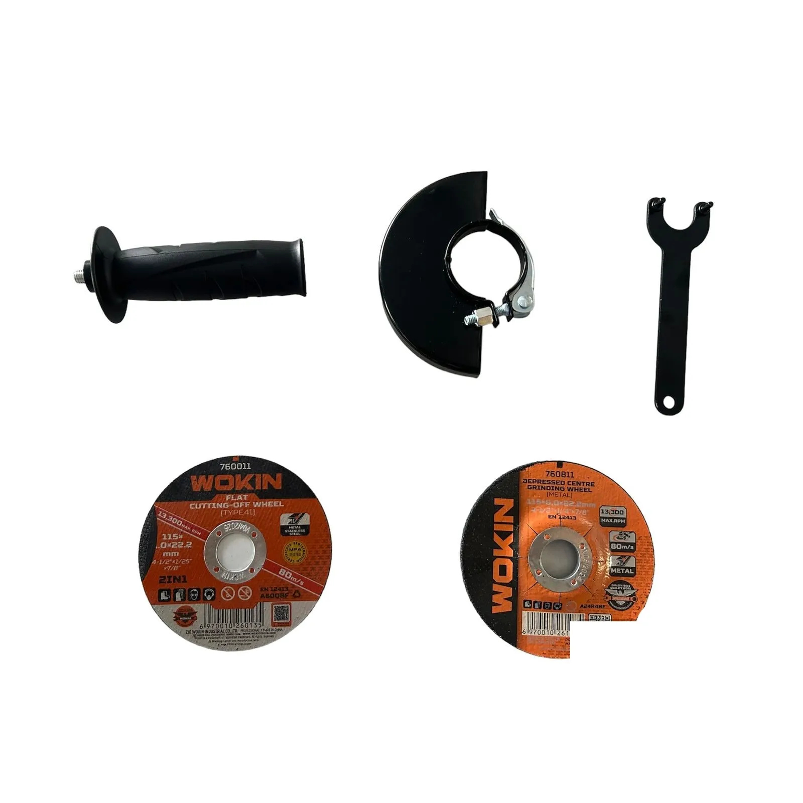 Emerilhadeira 4.1/2'' 20V De Lítio A Bateria + Bateria 4 Ah + Carregador Rápido de 4Ah 220V Industrial Wokin