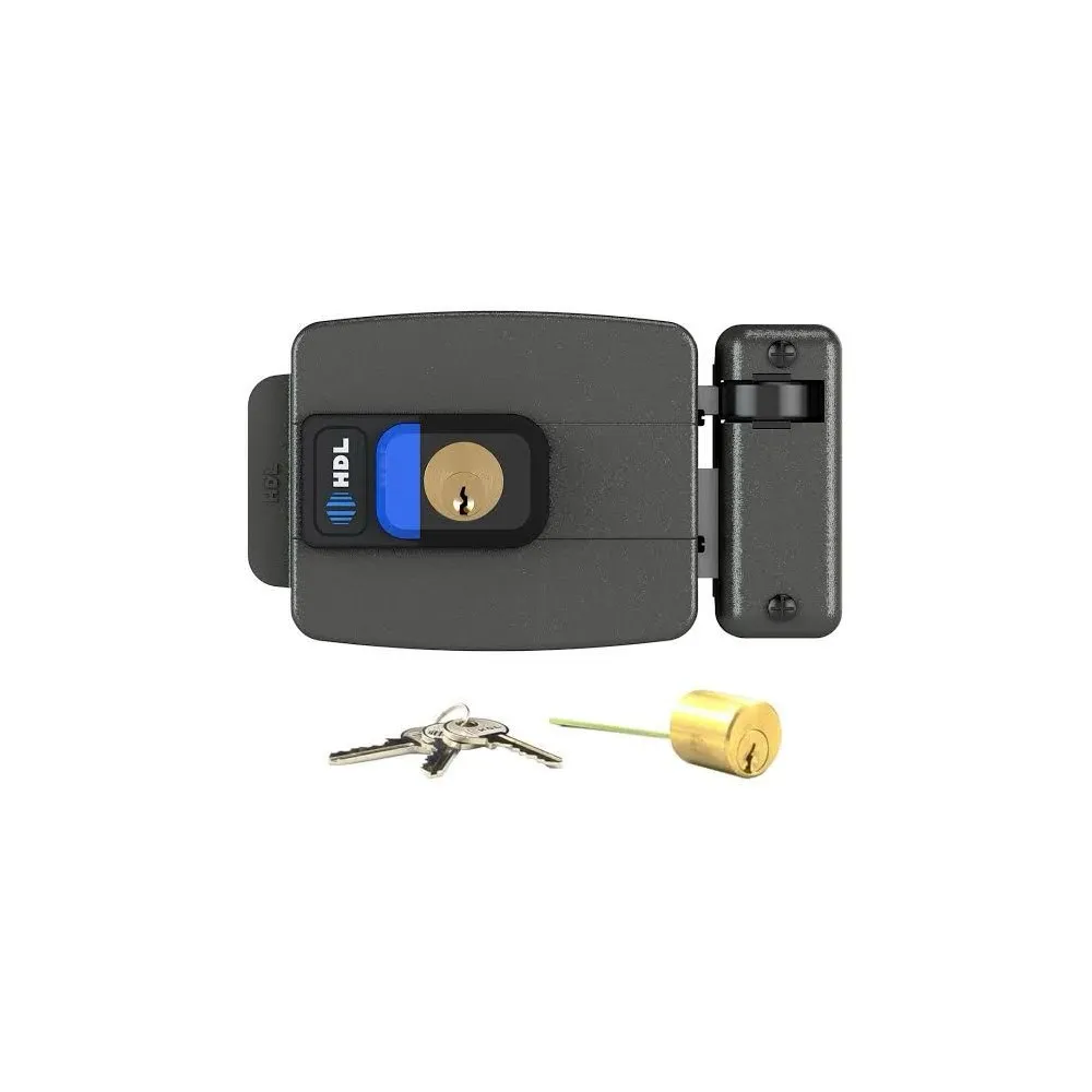 Fechadura Elétrica 12V C90 Com Botão Cinza Hdl