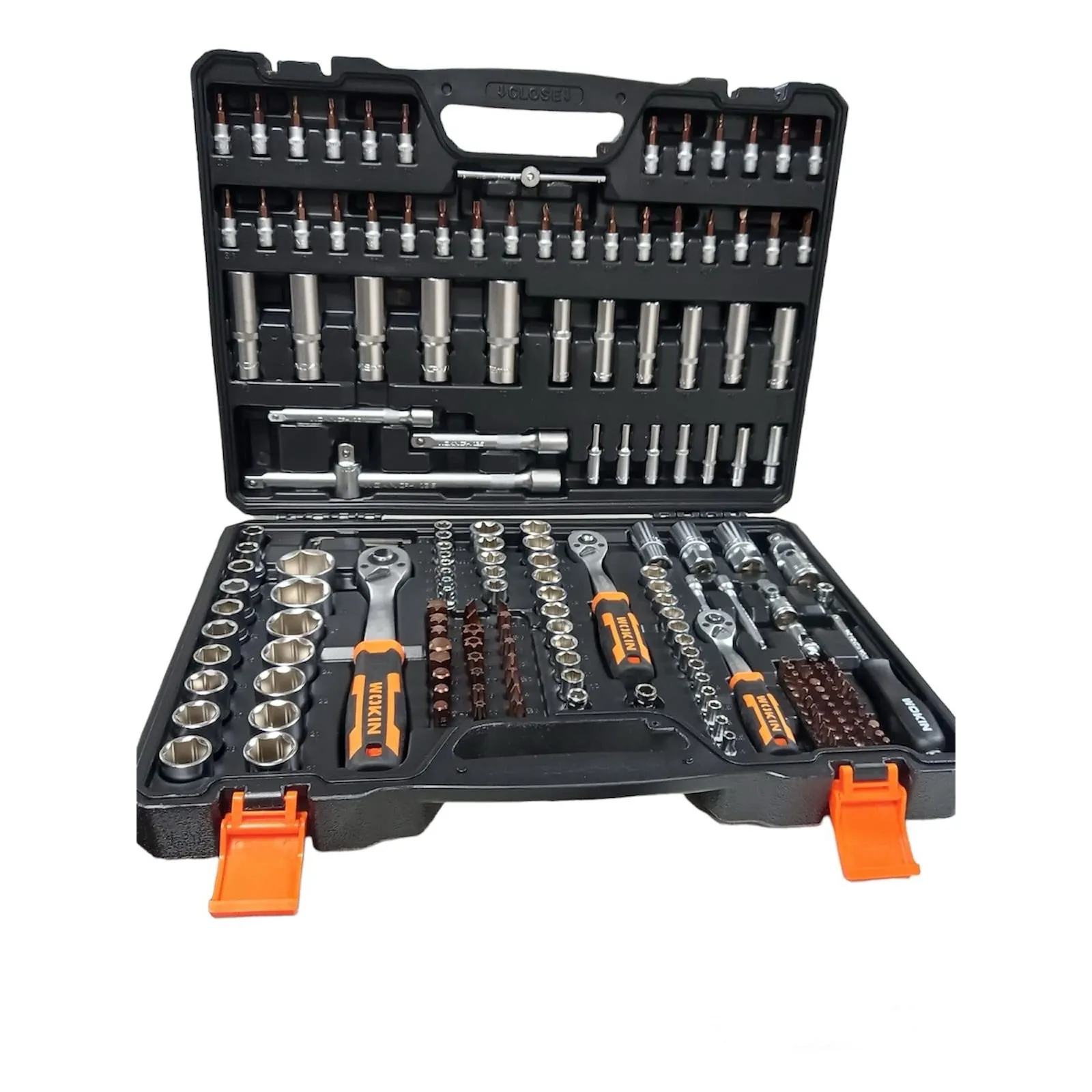 Jogo De Ferramentas 197 Peças  Soquete Set Maleta Industrial Wokin
