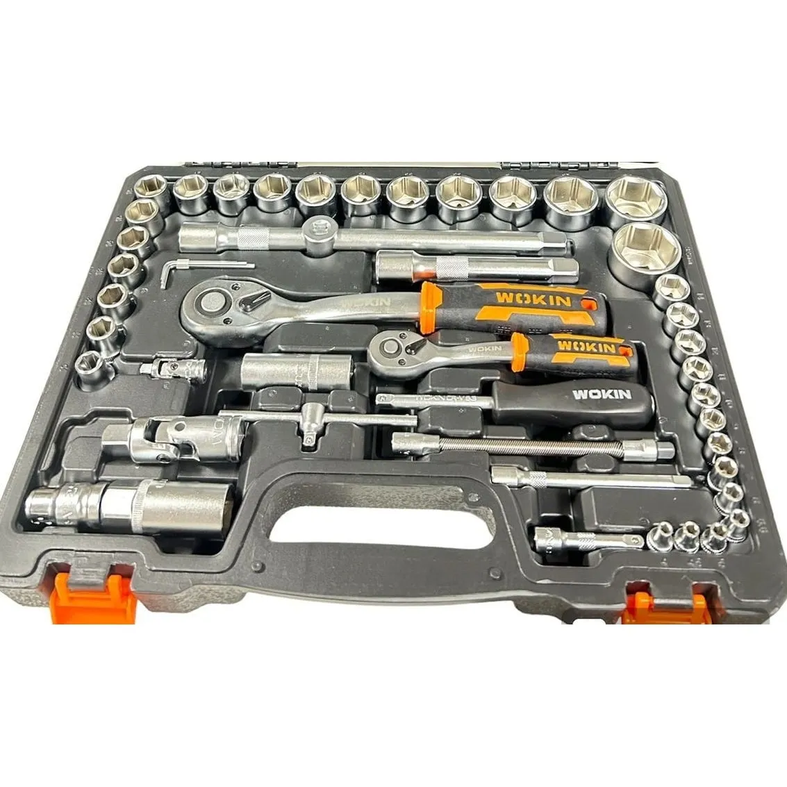 Jogo De Ferramentas 94 Peças Soquete Set Maleta Industrial Wokin