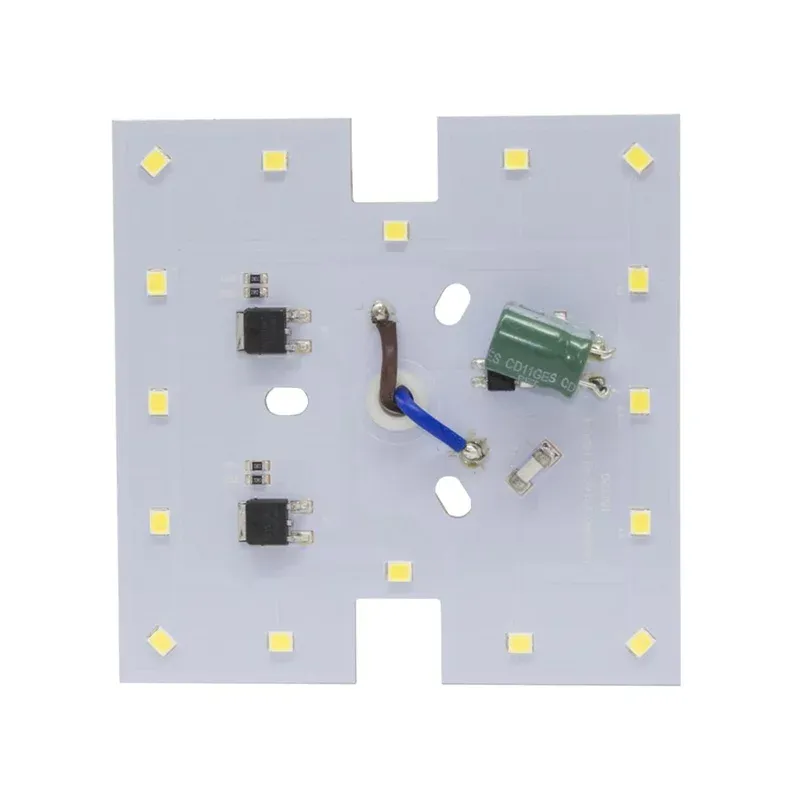 Placa Led Quadrada 8cm 20w 3000k Branco Quente 127v Llumm