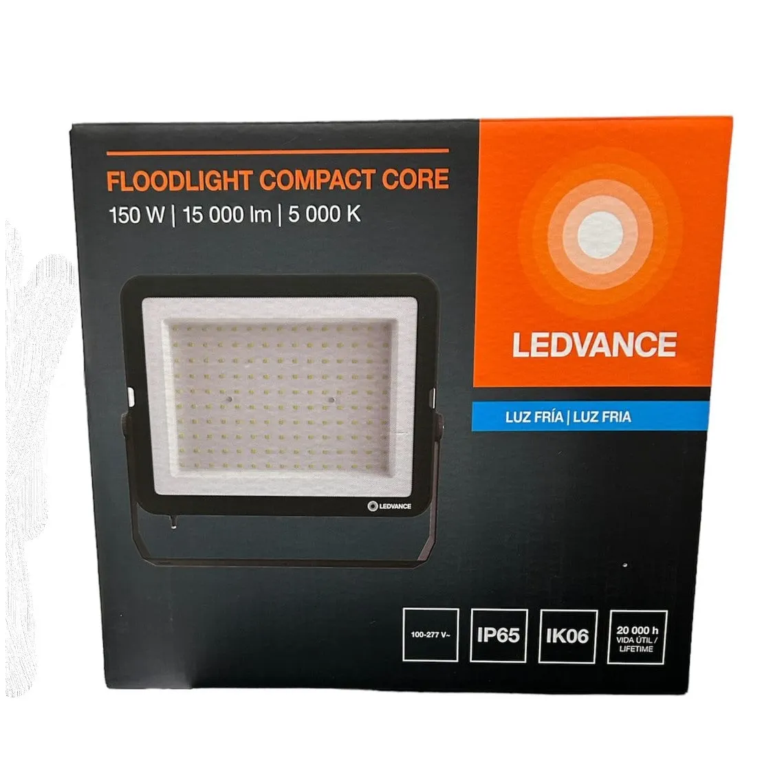 Projetor Floodlight Compact 150W 5000K IP65 Bivolt Preto Ledvance