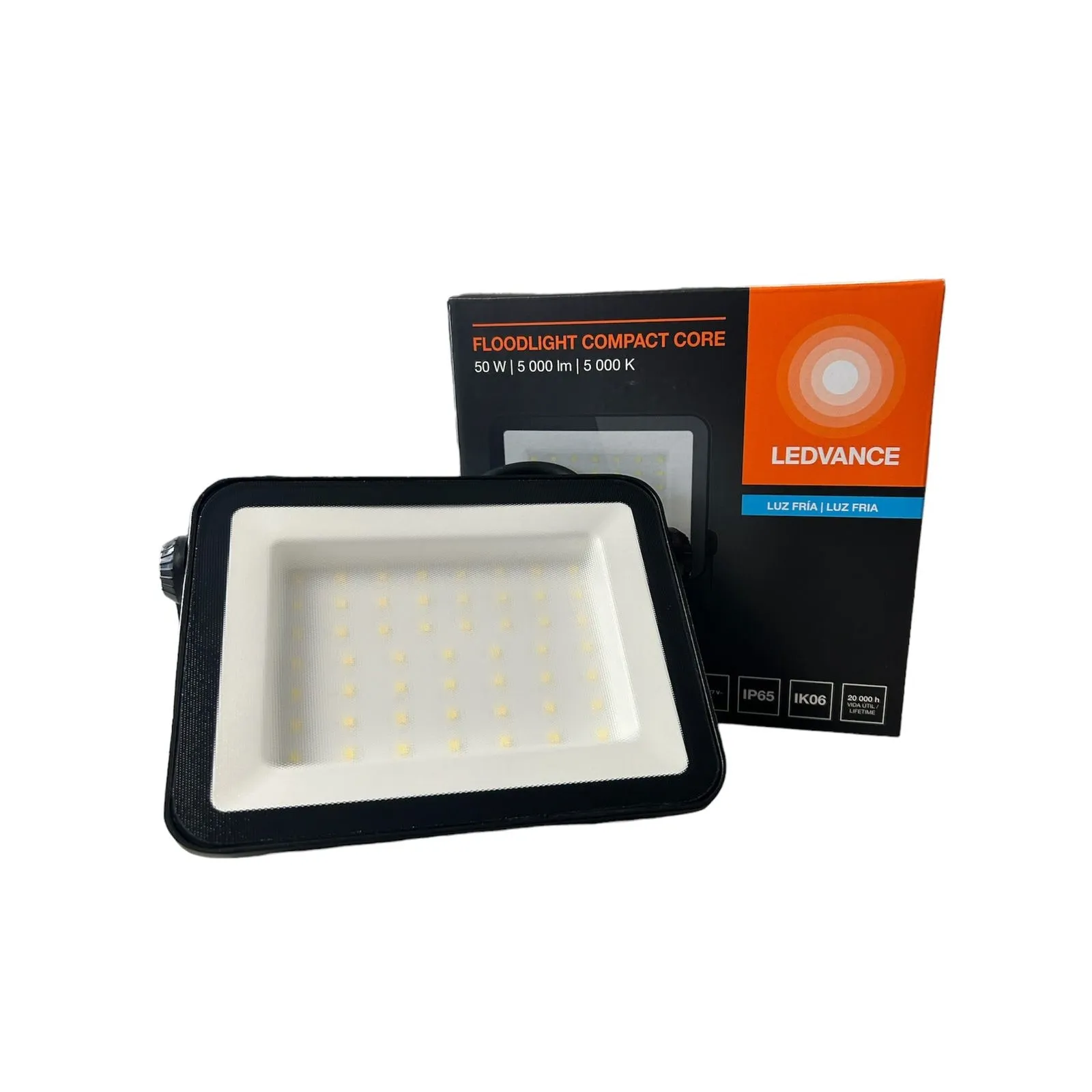 Projetor Floodlight Compact 50W 5000K IP65 Bivolt Preto Ledvance