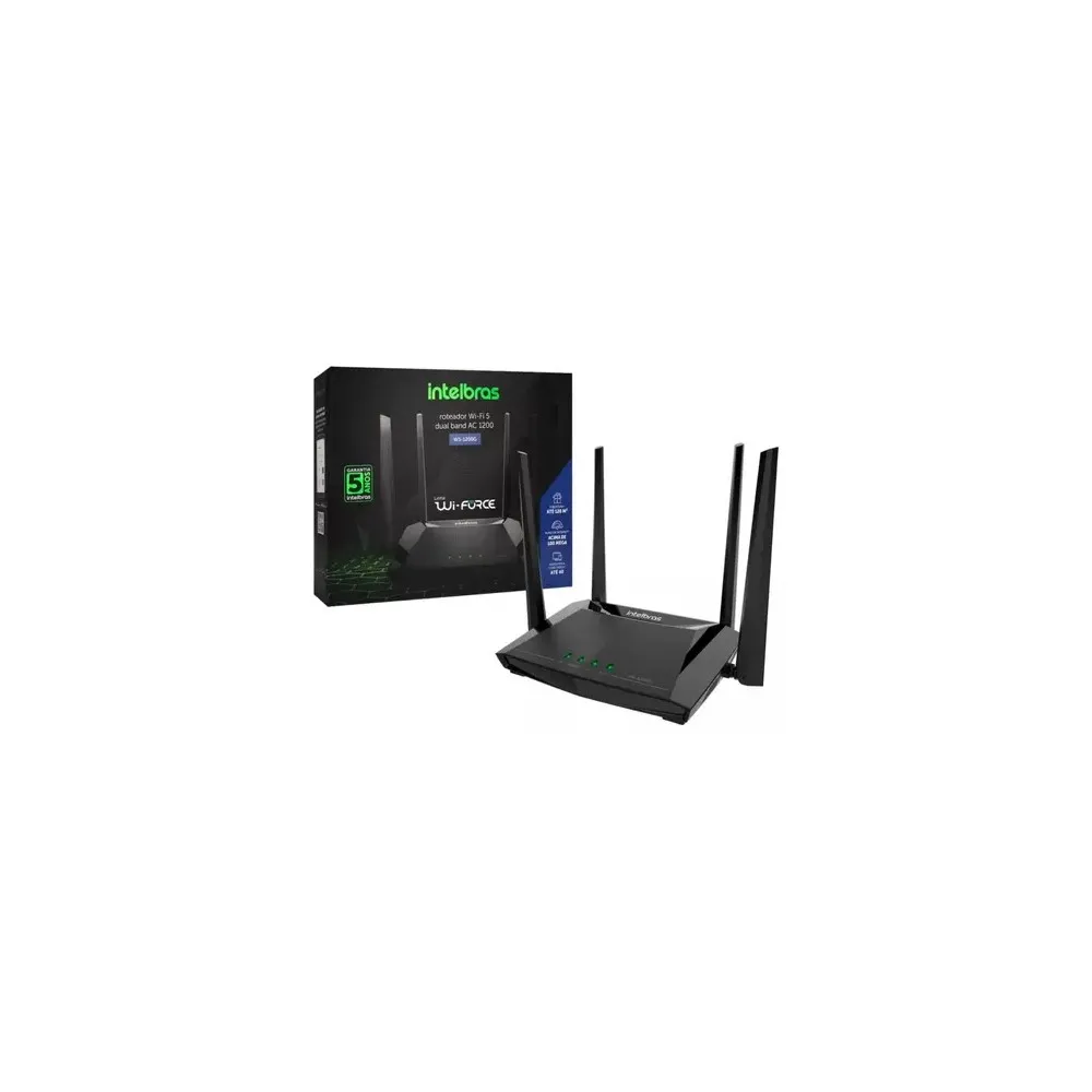 Roteador Wi-Force W5-1200G Wi-Fi 5 Dual Band Intelbras